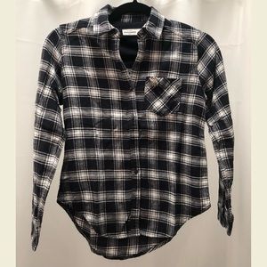 Abercrombie Kids Black and White Flannel Shirt (Age 11-12)